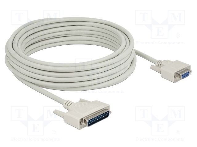 Cable; D-Sub 25pin plug,D-Sub 9pin socket; Len: 10m; beige