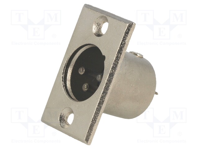 Socket; XLR; male; PIN: 3; soldering; Case: XLR standard
