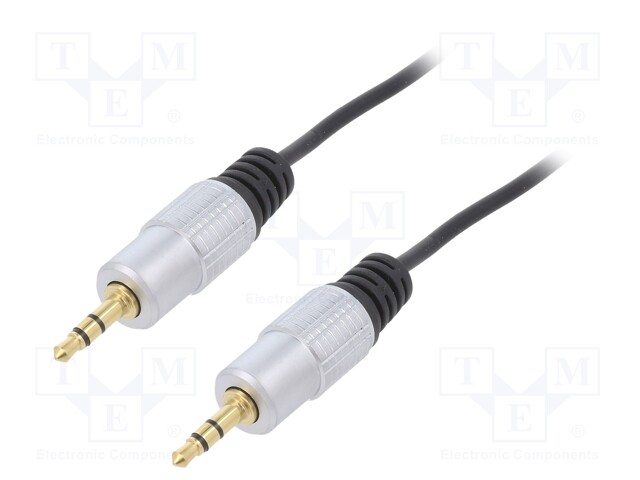 Cable; Jack 3.5mm plug,RCA plug x2; 2m; Plating: gold-plated