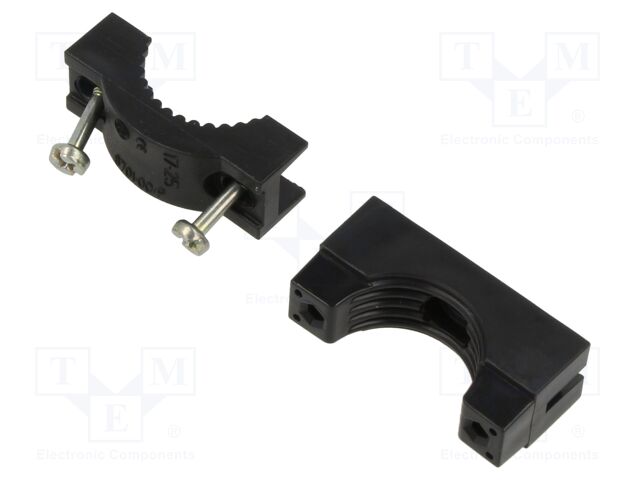 Dim: 44x32x15mm; Øcable: 17÷25mm; -25÷85°C; Accessories: holder