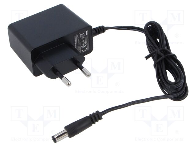 Power supply: switching; mains,plug-in; 9VDC; 1A; 9W; Out: 5,5/2,5