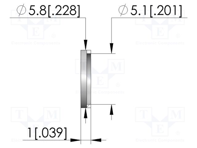 Sleeve for test probe; brass; DS-810; Features: magnetic; L: 1mm