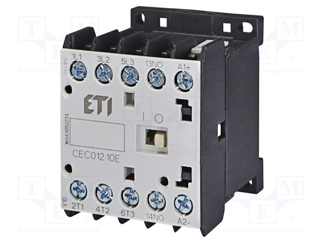 Contactor: 3-pole; NO x3; Auxiliary contacts: NO; 110VAC; 22A; CEC