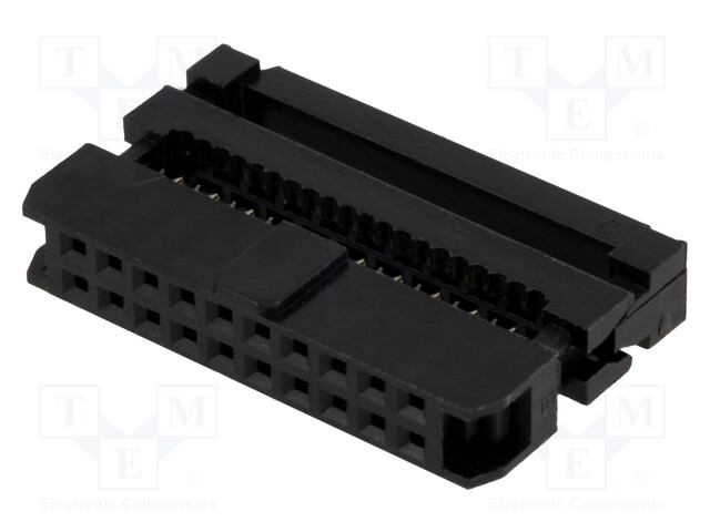 Plug; IDC; female; PIN: 20; IDC; for ribbon cable; 1mm; gold flash