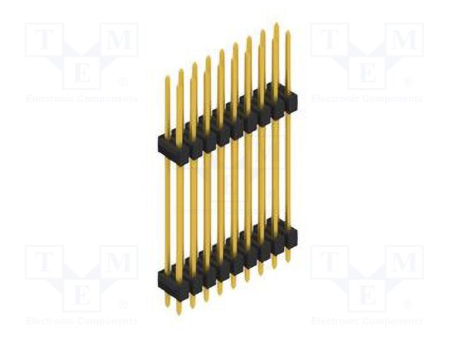 Connector: pin strips; pin header; male; PIN: 18; 2.54mm; THT; 2x9