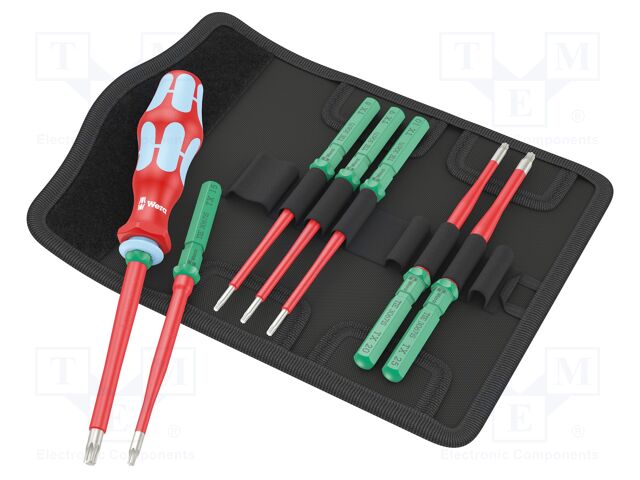 Kit: screwdrivers; insulated,slim; 1kVAC; Torx®; case; 8pcs.