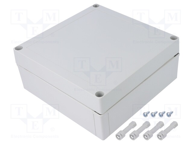 Enclosure: multipurpose; X: 180mm; Y: 180mm; Z: 75mm; MNX; grey; IK08