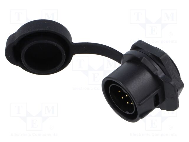 Connector: circular; Quicklock; socket; male; straight; PIN: 9; 250V