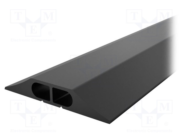 Cable protector; Width: 83mm; L: 3m; Mat: PVC; H: 14mm; Colour: black