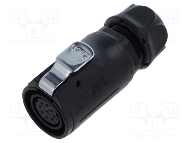 Connector: circular; Quicklock; plug; female; straight; PIN: 9; 250V