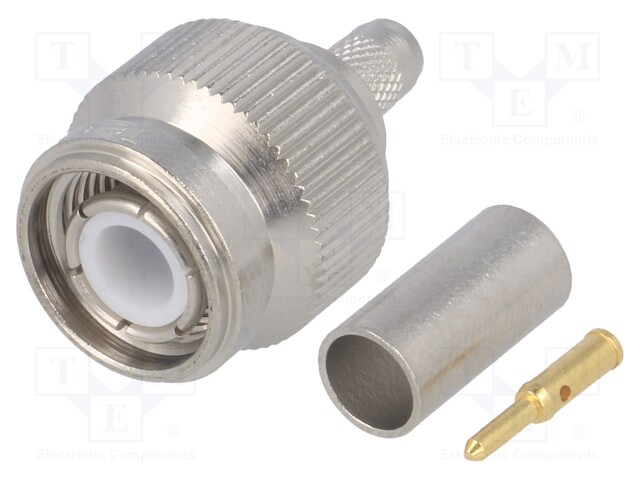 Plug; TNC; male; straight; 50Ω; B9907,KX15,LMR195,RG58C/U; crimped