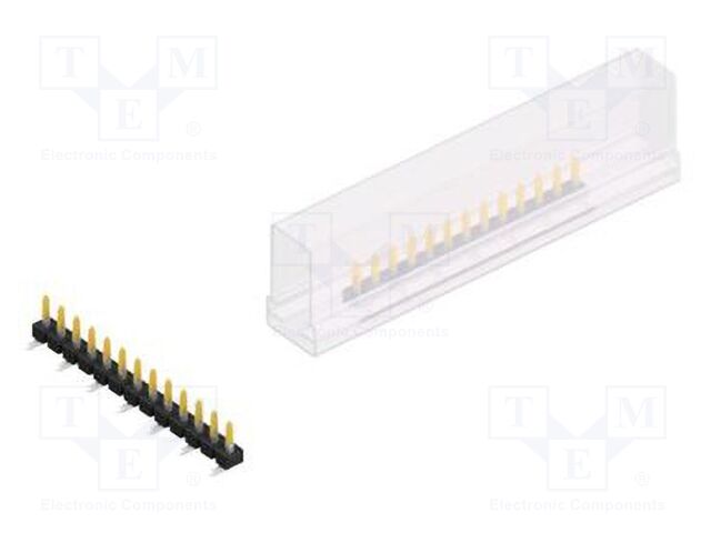 Connector: pin strips; pin header; male; PIN: 13; 2.54mm; SMT; 1x13