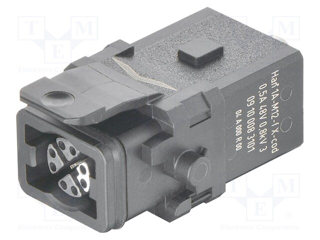 Han 1A-M12-f X-coded, latch