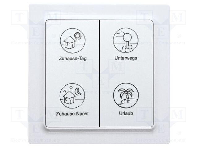 Wireless push button; EnOcean; 30m; Ch: 4; intelligent house
