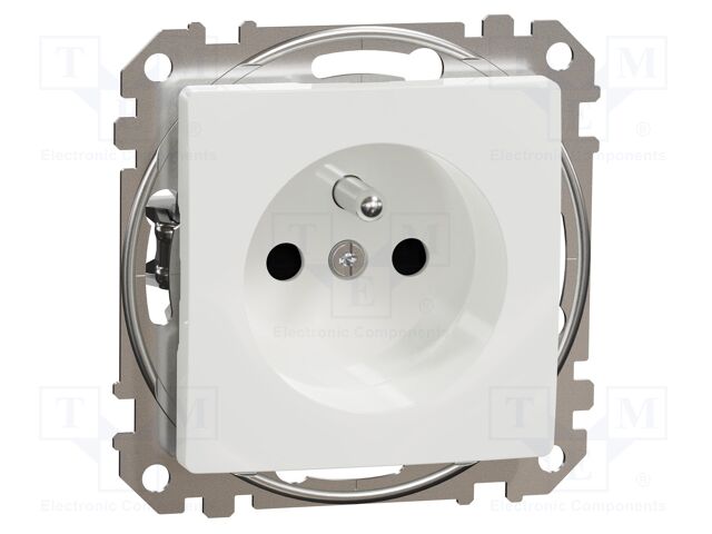 E-type socket; 250VAC; IP20; plaster embedded,in mounting box