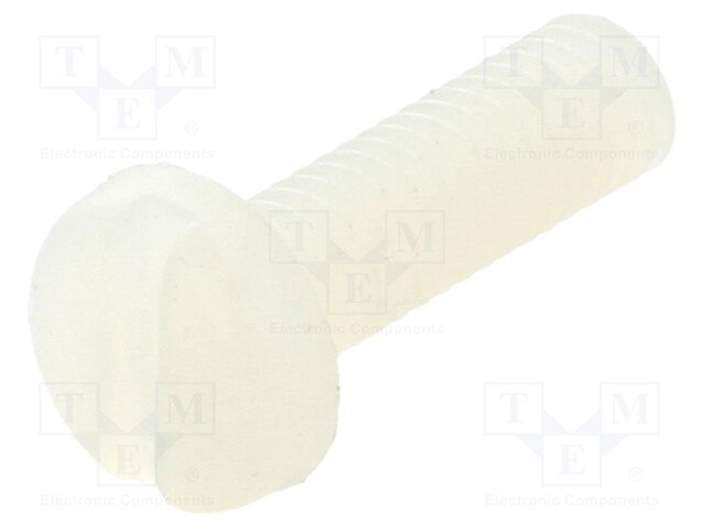 Screw; M3x10; 0.5; Head: cheese head; slotted; 0,9mm; polyamide