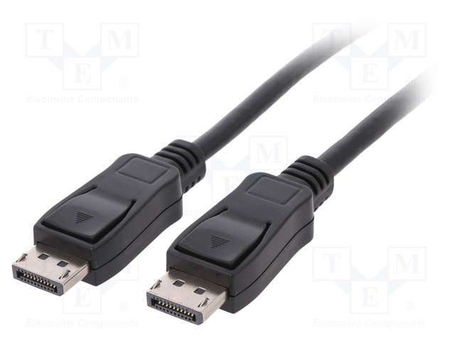Cable; DisplayPort 1.1; DisplayPort plug,both sides; 1m; black