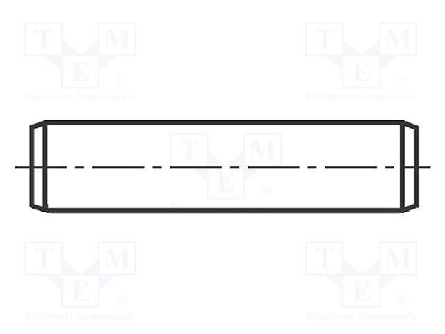 Cylindrical stud; steel; BN: 1208; Ø: 1mm; L: 2mm
