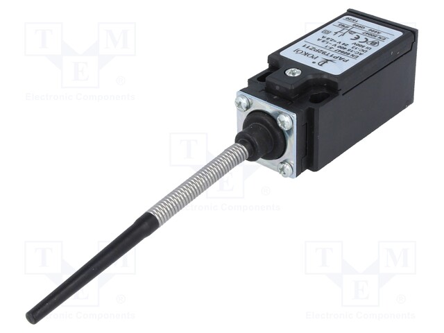 Limit switch; stainless steel spring, total length 95mm; 10A