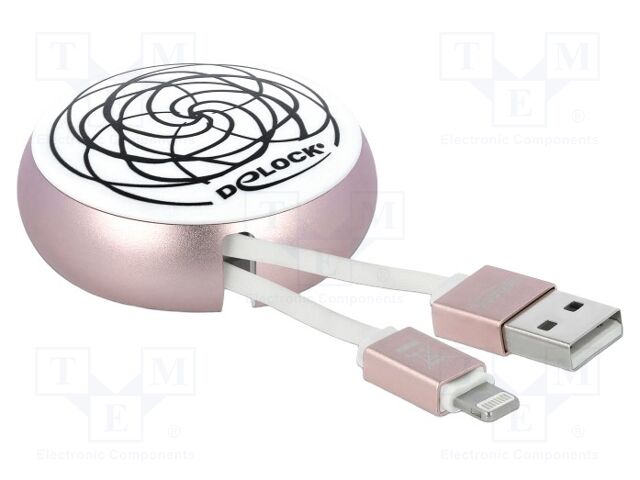 Cable; USB 2.0,rolled; Apple Lightning plug,USB A plug; 0.92m
