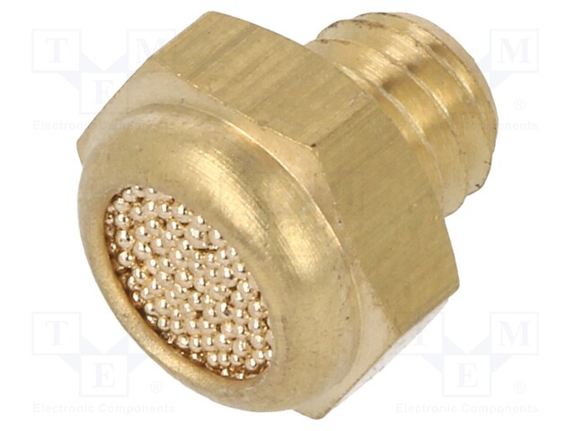 Sound suppression silencer; Thread: M5; sintered bronze; F: 4mm