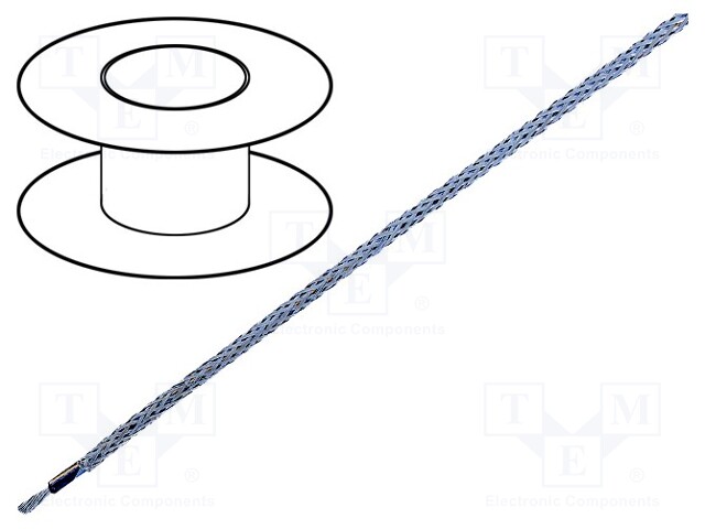 Wire; LiY-CY; 1x0,5mm2; tinned copper braid; PVC; transparent