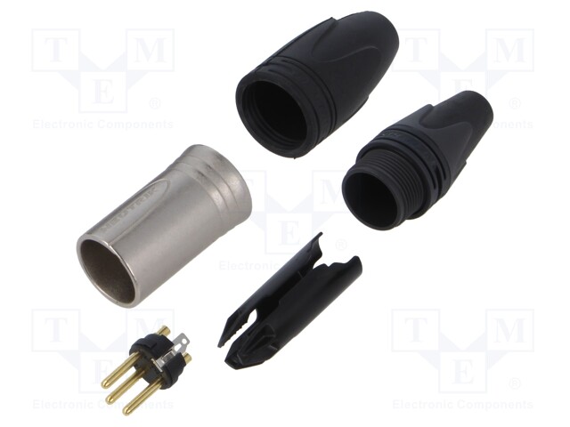 CABLE CON. MALE 3POLE HEAVY DUTY