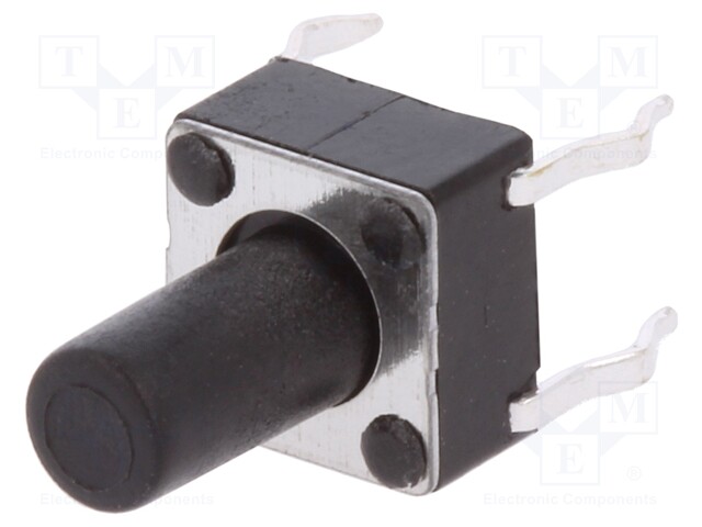 Microswitch TACT; SPST-NO; Pos: 2; 0.05A/12VDC; THT; none; 1.6N