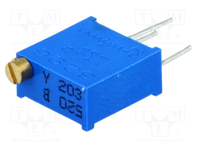 Potentiometer: mounting; multiturn; 20kΩ; 500mW; THT; ±10%; linear