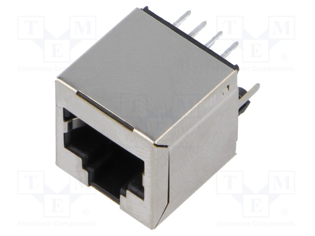 Connector: RJ45; socket; PIN: 8; Cat: 6; shielded; Layout: 8p8c; THT