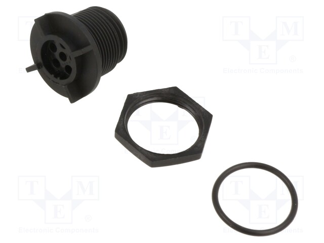 Connector: circular; socket; male; PIN: 6; w/o contacts; IP68; 125V