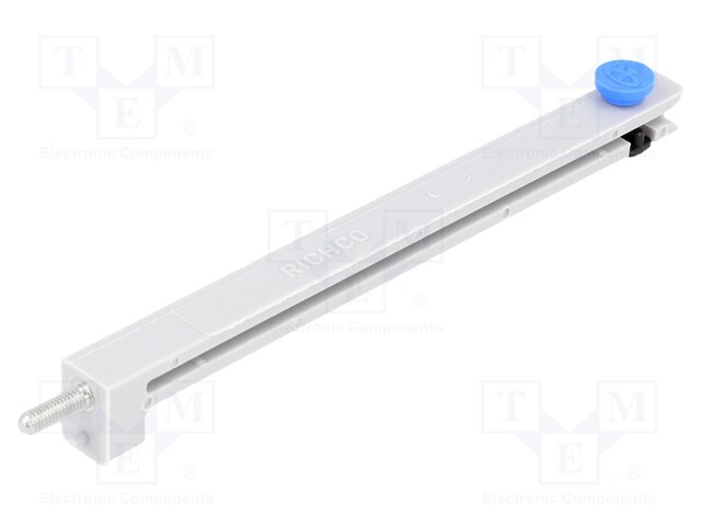 PCB guide; polyamide; grey; L: 100.1mm; B: 92mm; C: 9mm