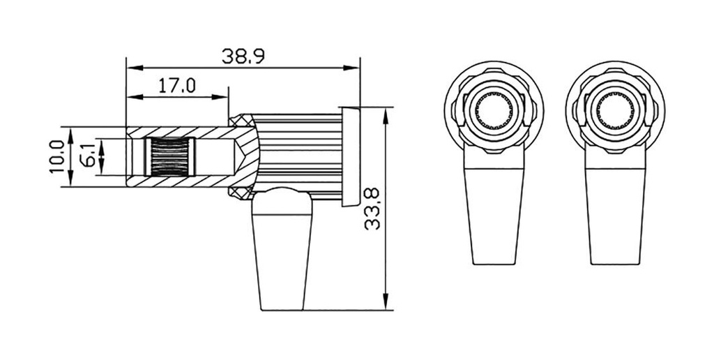 Connector: 6mm banana; socket; yellow-green; Connection: screw