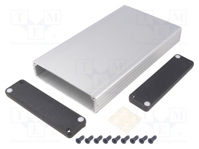 Enclosure: with panel; 1455; X: 125mm; Y: 220mm; Z: 30mm; aluminium