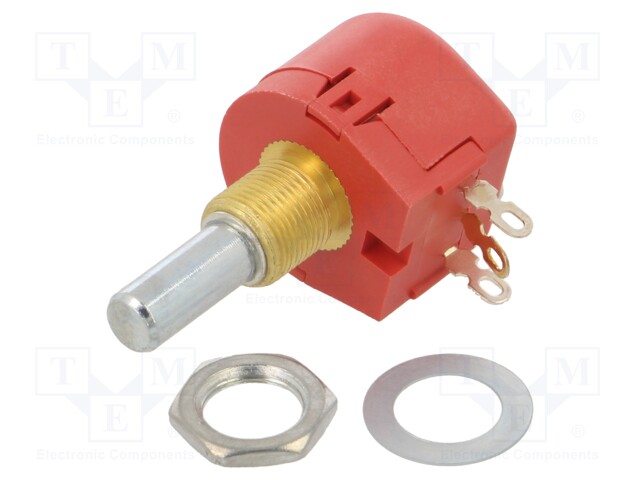 Potentiometer: shaft; single turn; 5kΩ; 1W; ±10%; 6.35mm