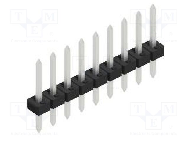 Connector: pin strips; pin header; male; PIN: 9; 2mm; THT; 1x9; 100V