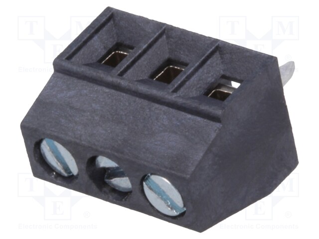 PCB terminal block; angled 90°; 3.5mm; ways: 3; on PCBs; 1mm2; 10A