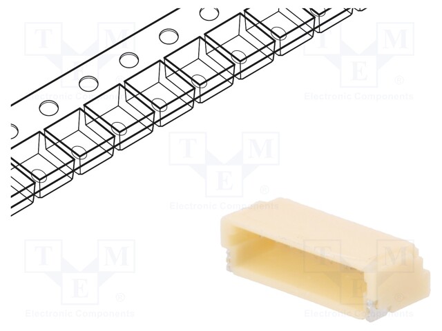 Socket; wire-board; male; SH,SR,SZ; 1mm; PIN: 8; SMT; 50V; 1A