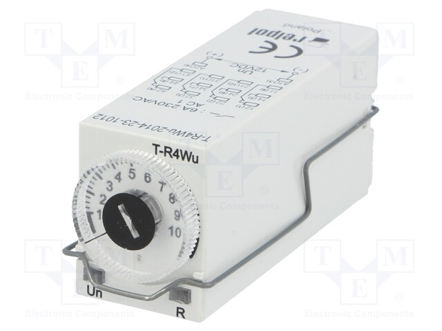 Timer; 0,1s÷100h; 4PDT; 250VAC/6A; 12VDC; DIN,socket,on panel