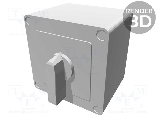 Switch: reversing cam switch; Stabl.pos: 3; 20A; 1-0-2; Poles: 3