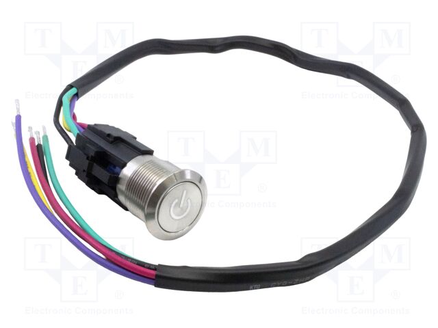 Switch: vandal resistant; SPDT; 3A/250VAC; IP67; ON-ON; white; 12V