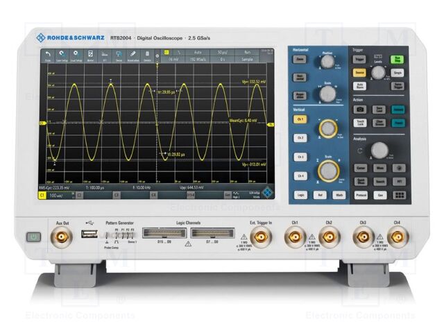 Oscilloscope: digital; Ch: 2; 300MHz; 20Mpts; 1n÷500s/div; RTB2000