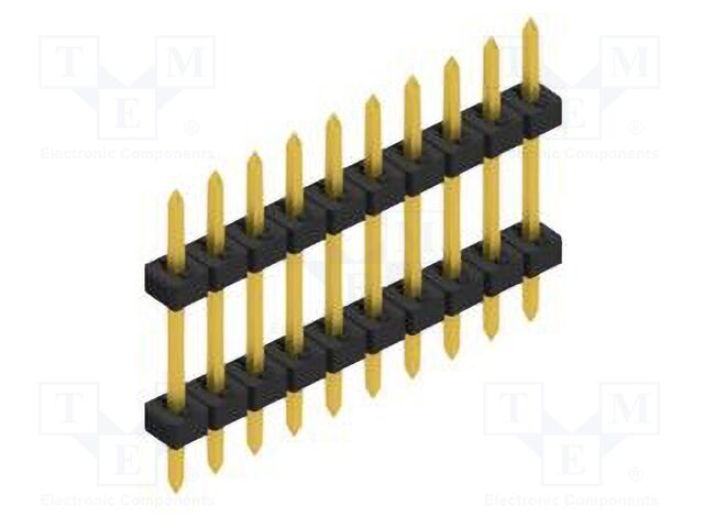 Connector: pin strips; pin header; male; PIN: 10; 2mm; THT; 1x10