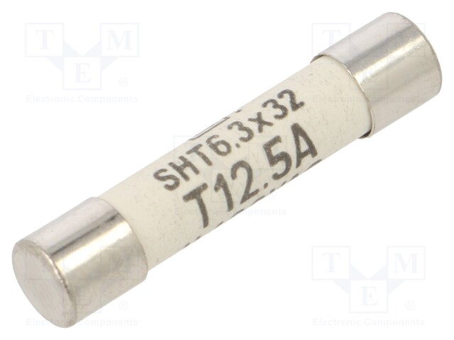 Fuse: fuse; time-lag; 12.5A; 400VAC; 400VDC; ceramic,cylindrical