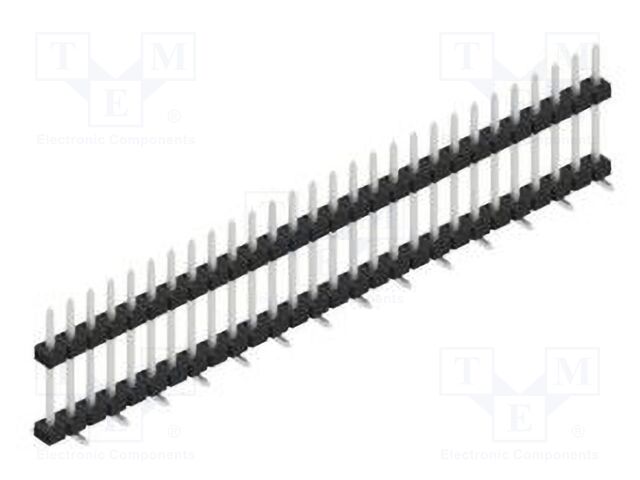 Connector: pin strips; pin header; male; PIN: 28; 2mm; SMT; 1x28