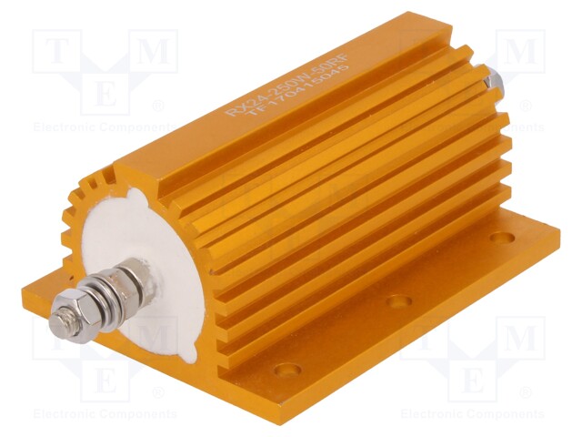 Resistor: wire-wound; with heatsink; screw; 50Ω; 250W; ±1%