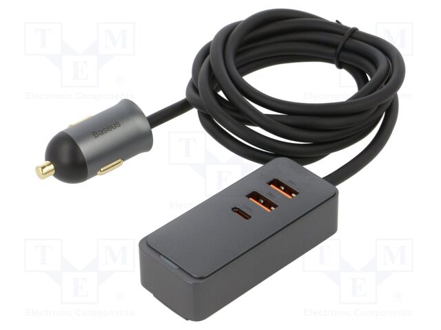 Power supply: switching; plug-in; 5÷20VDC; 120W; 1.5m; black; 3A
