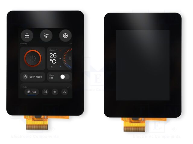 Display: TFT; 3.2"; 240x320; Illumin: LED; 55.04x77.7mm; RGB; square