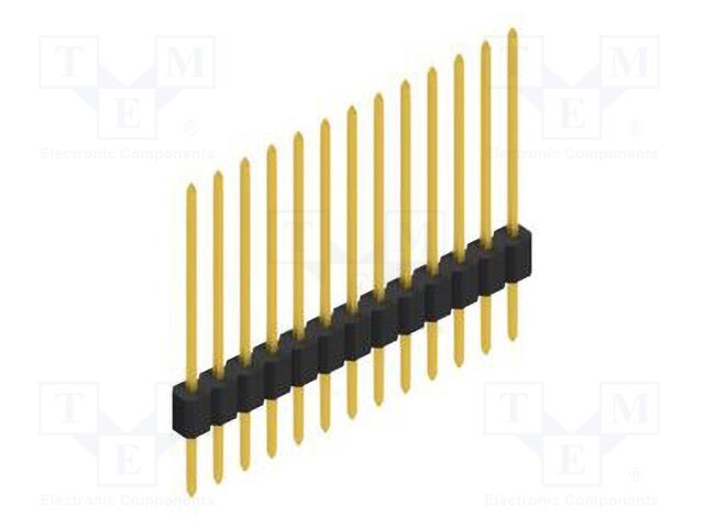 Connector: pin strips; pin header; male; PIN: 13; 1.27mm; THT; 1x13
