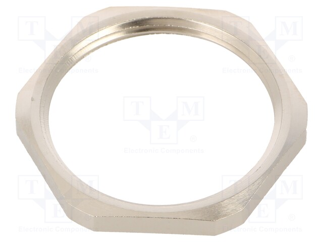 Nut; G1 1/2"; brass; Plating: nickel